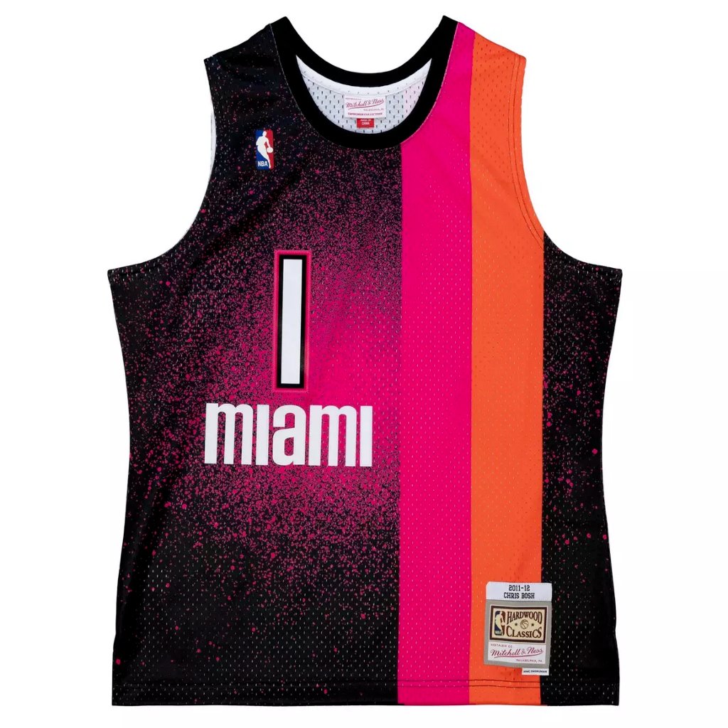 Mitchell  Ness Miami Heat 201112 Chris Bosh Hwc Swingman Jersey Mens